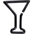 16G 5/16 Black Plated Bottoms Up Wine Glass Closure Ring