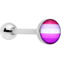 Lesbian Pride Flag Barbell Tongue Ring