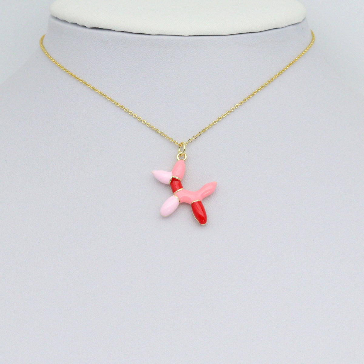 Colorful Enamel Ballon Dog Charm Pendant, Sku#LK1092