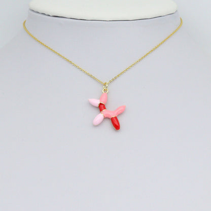 Colorful Enamel Ballon Dog Charm Pendant, Sku#LK1092