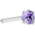 20G 1/4 Purple 3mm Gem Nose Bone