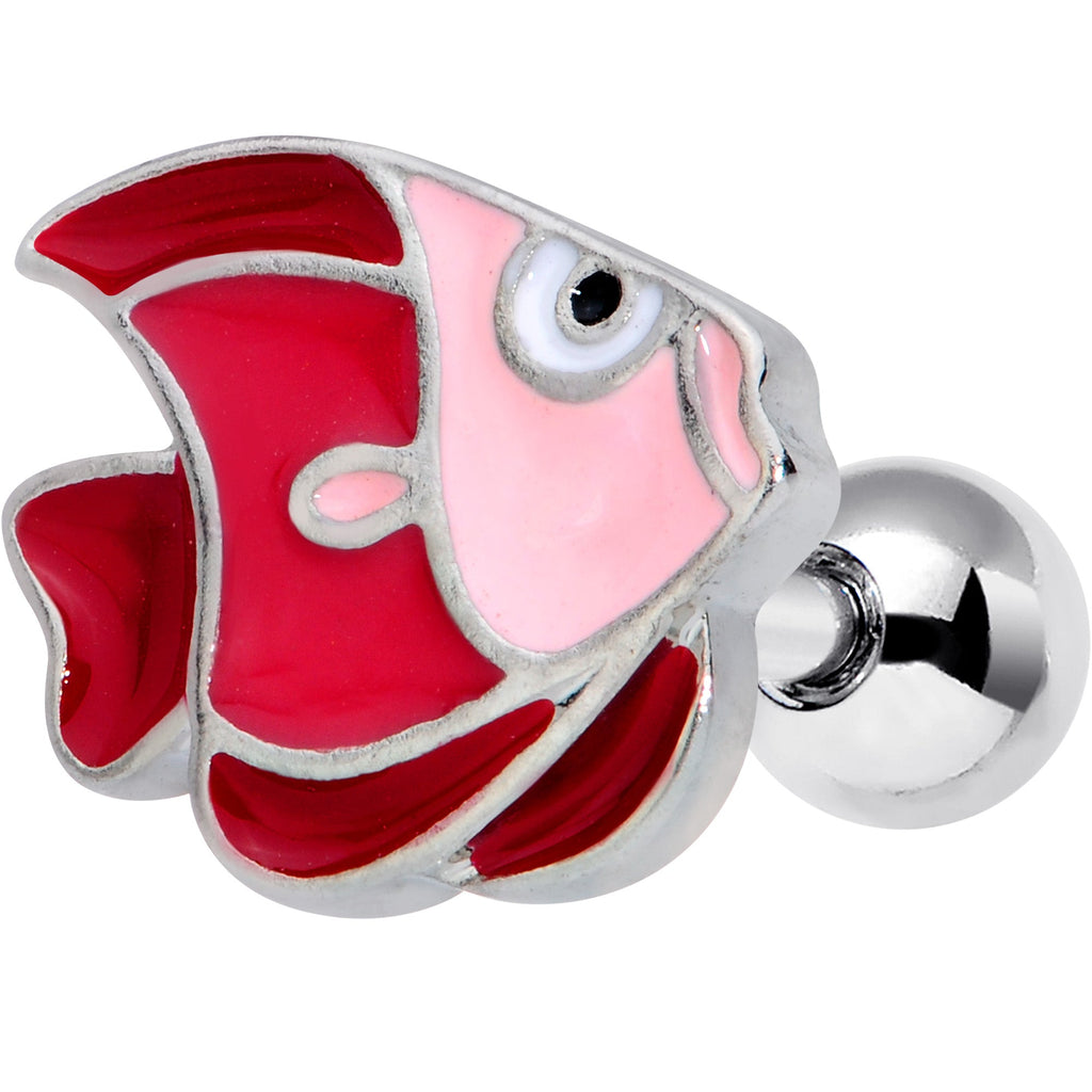 16G 1/4 Brown Nautical Fish Cartilage Tragus Earring