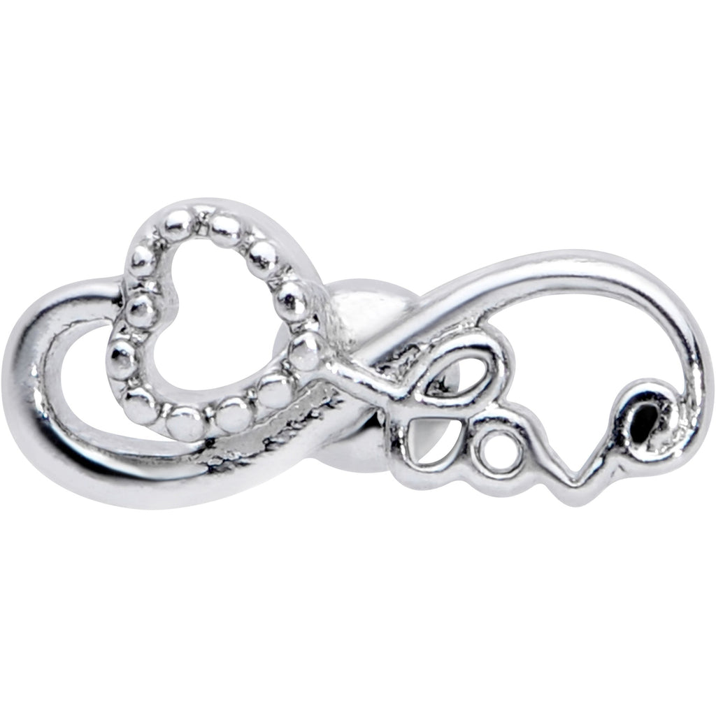 16G 5/16 Infinity Heart Valentines Day Labret Monroe Tragus