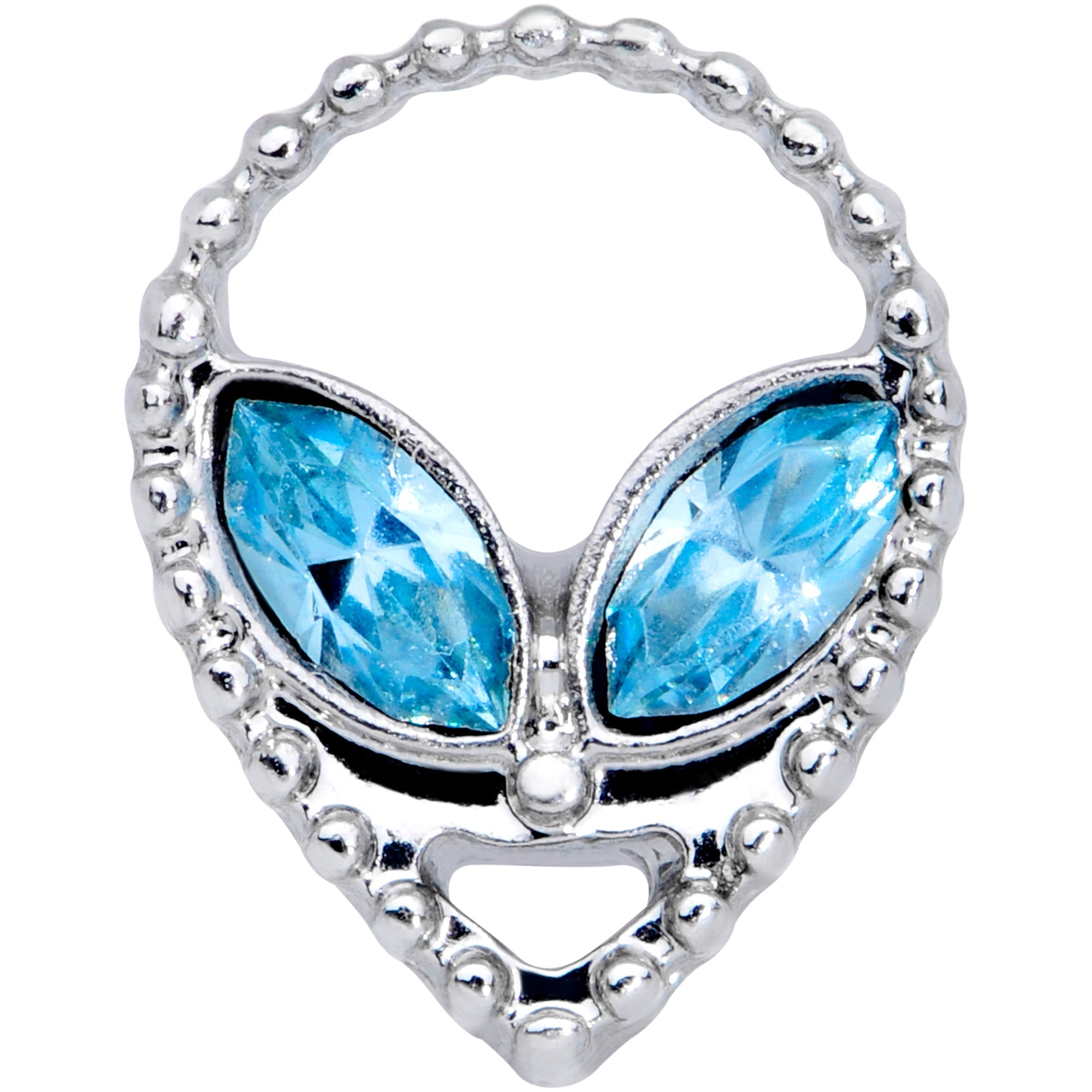 16G 1/4 Aqua Gem Alien Cartilage Tragus