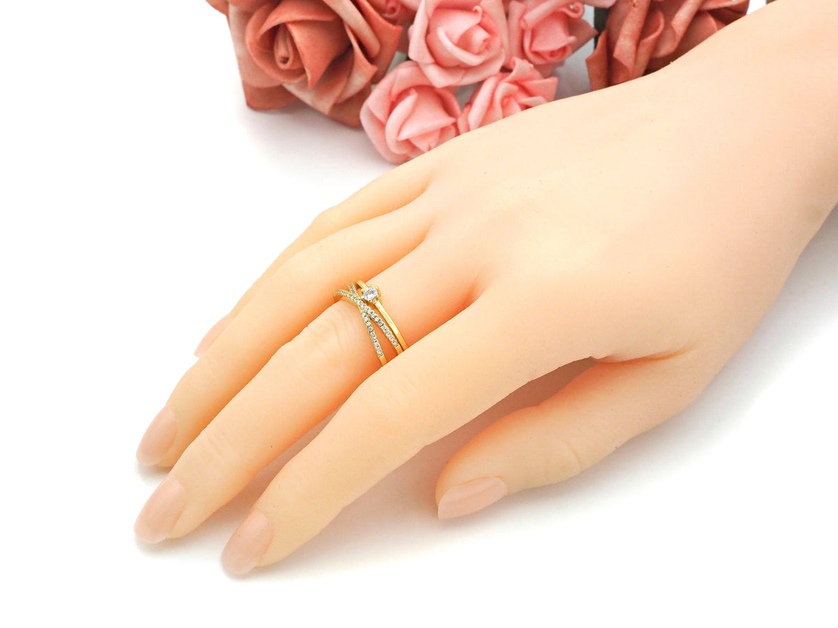 CZ Pave Star Cross Ring, JL21