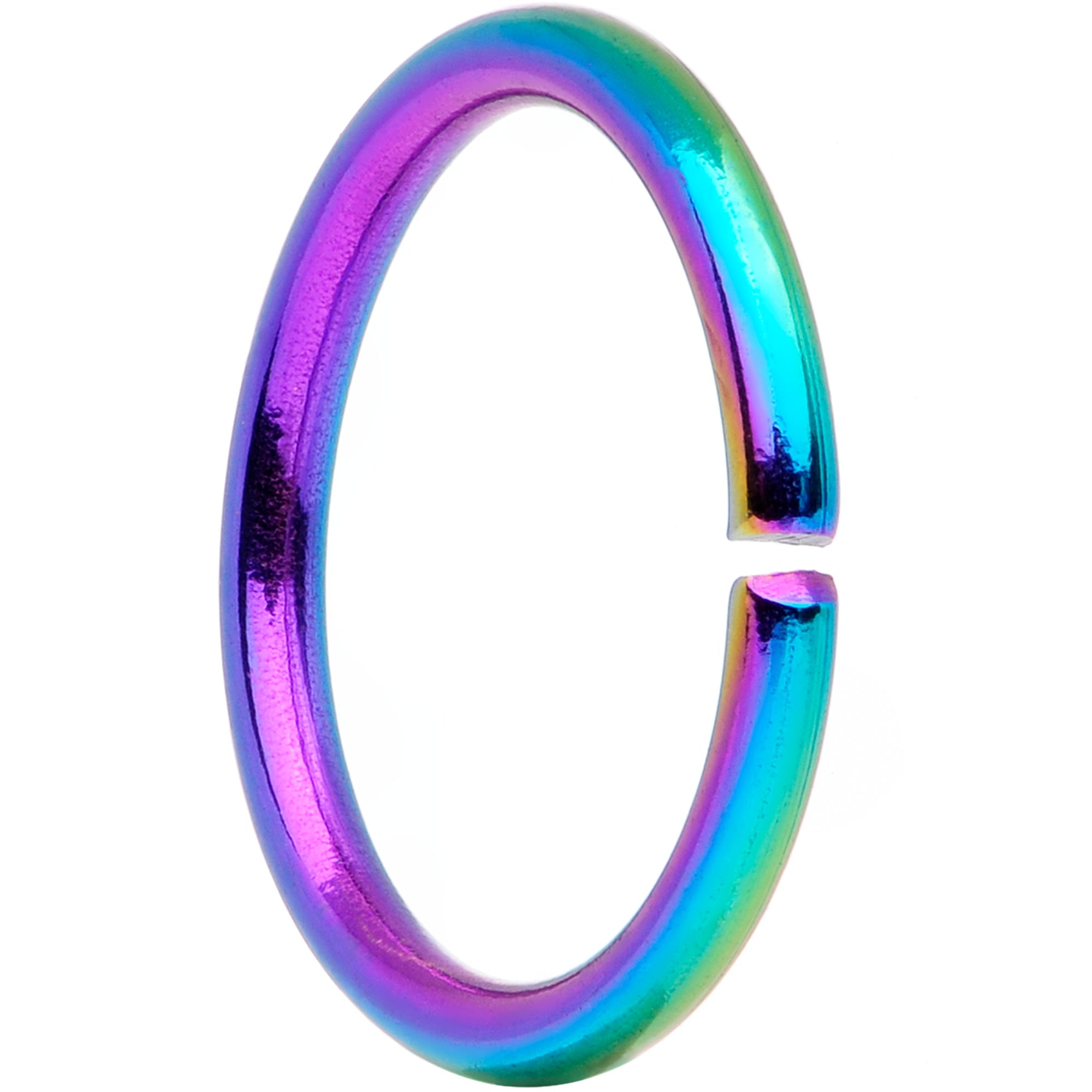 18G 5/16 Rainbow Anodized Seamless Nose Hoop Set of 12