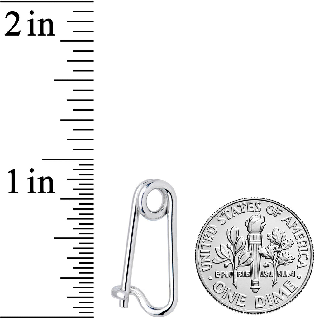 14G Surgical Steel Safety Pin Taper Earring