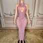 Womens Sexy Mesh Hollow-Out Nightclub Stage Dress Performance Outfit Evening Gown