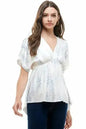 Flow V-Neck Tie-Dye Top – Relaxed Fit & Dolman Sleeves | Femstylo