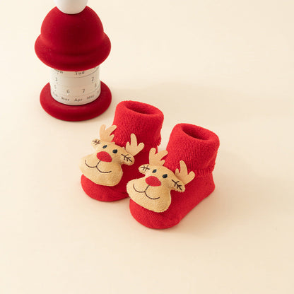Baby Socks Christmas Newborn For Baby Boys/Girls Christmas Floor Socks Anti-Slip Baby Step Socks For Baby Kids