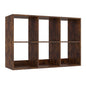 6 Cube Bookshelf with Back Guardrail for Living Room Bedroom