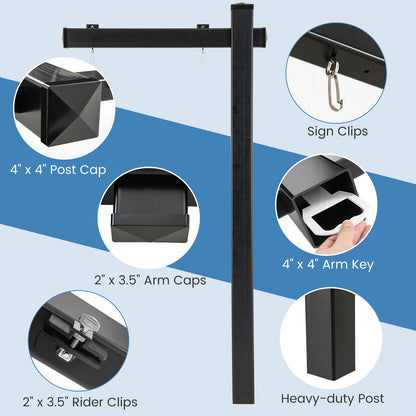 6 Feet Vinyl UPVC Real Estate Sign Post Realtor Yard Sign Post
