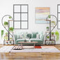 6-Tier Metal Plant Stand 2 Half-Heart-Shape Ladder Plant Shelves-Coffee