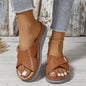 Stylish Buckle Wedge Sandals for Summer