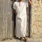 Short Sleeve Bottoming Large Robe Long-cut Coat Robe For Men