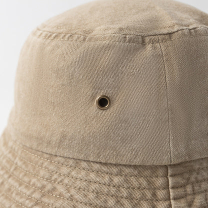 Personalized Distressed Simple Solid-Colored Bucket Hat