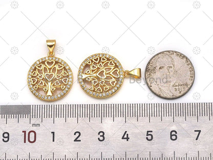 CZ Life Tree Charm,  Sku#LK562