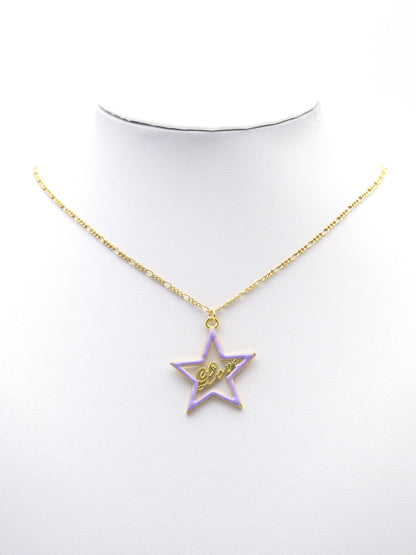Large Gold Colorful Enamel Love Star Charm, Sku#B335