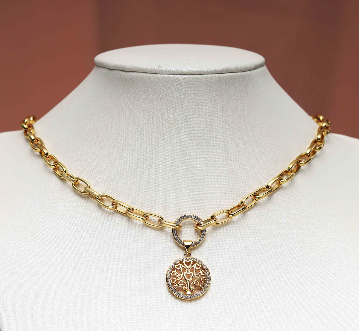 Paperclip Chain Necklace with many charm choice, sku#CL21