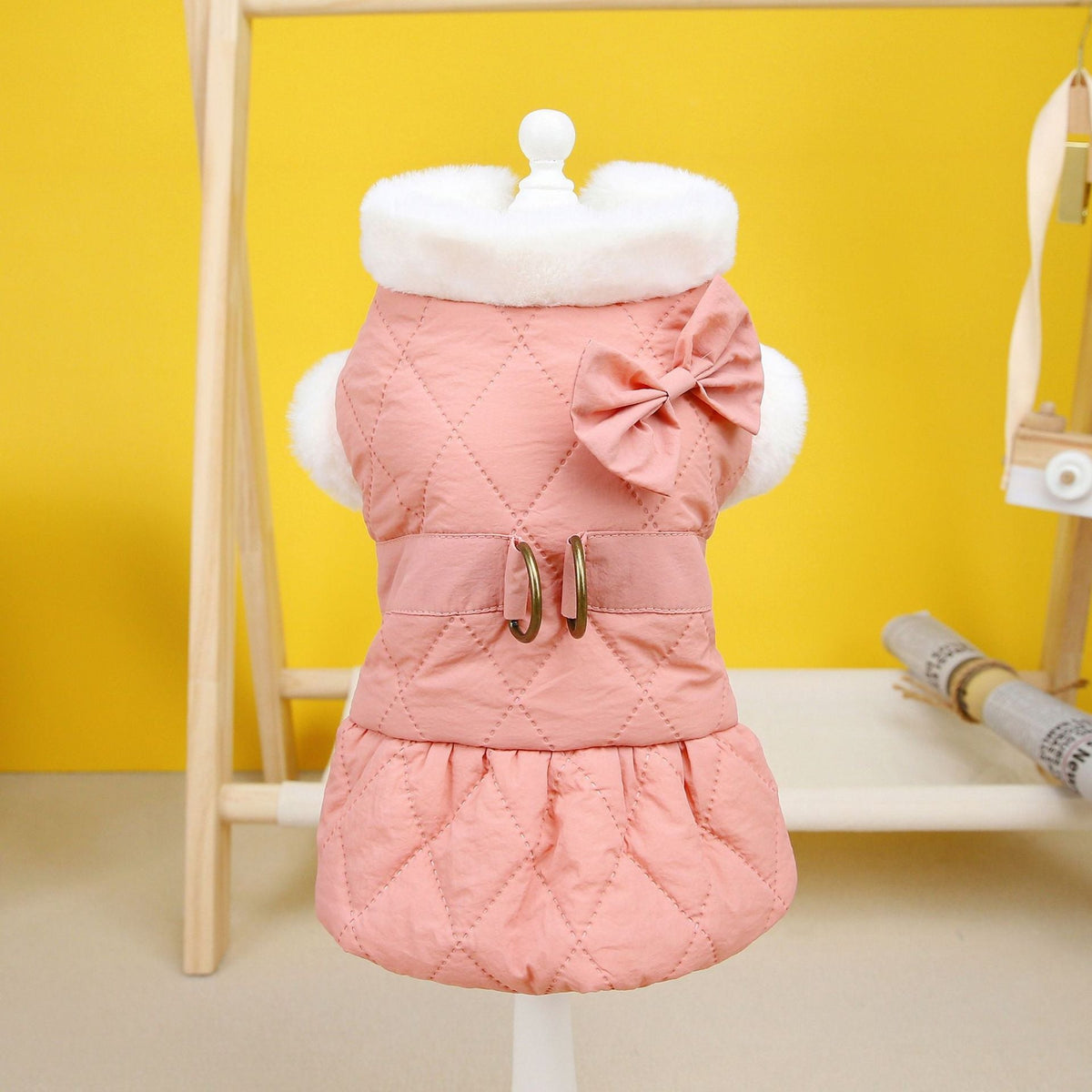 Pet Dog Clothes Small Dog Butterfly Cotton-padded Dress