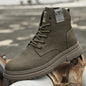 Short Men's Genuine Leather British Casual Shoes