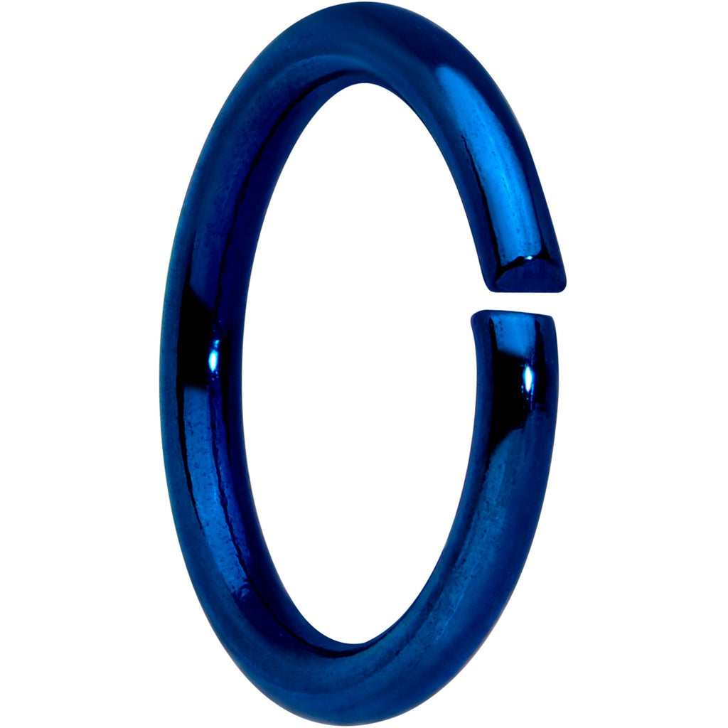 16G 5/16 Blue Anodized Seamless Cartilage Ring Set of 12