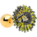 16G 1/4 Gold Tone Sunflower Butterfly Cartilage Earring