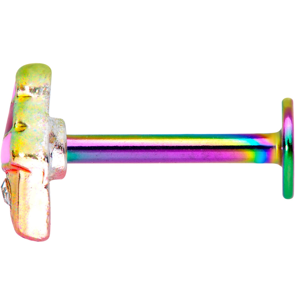 16G 5/16 Clear Gem Rainbow Ice Cream Cone Labret Monroe Tragus