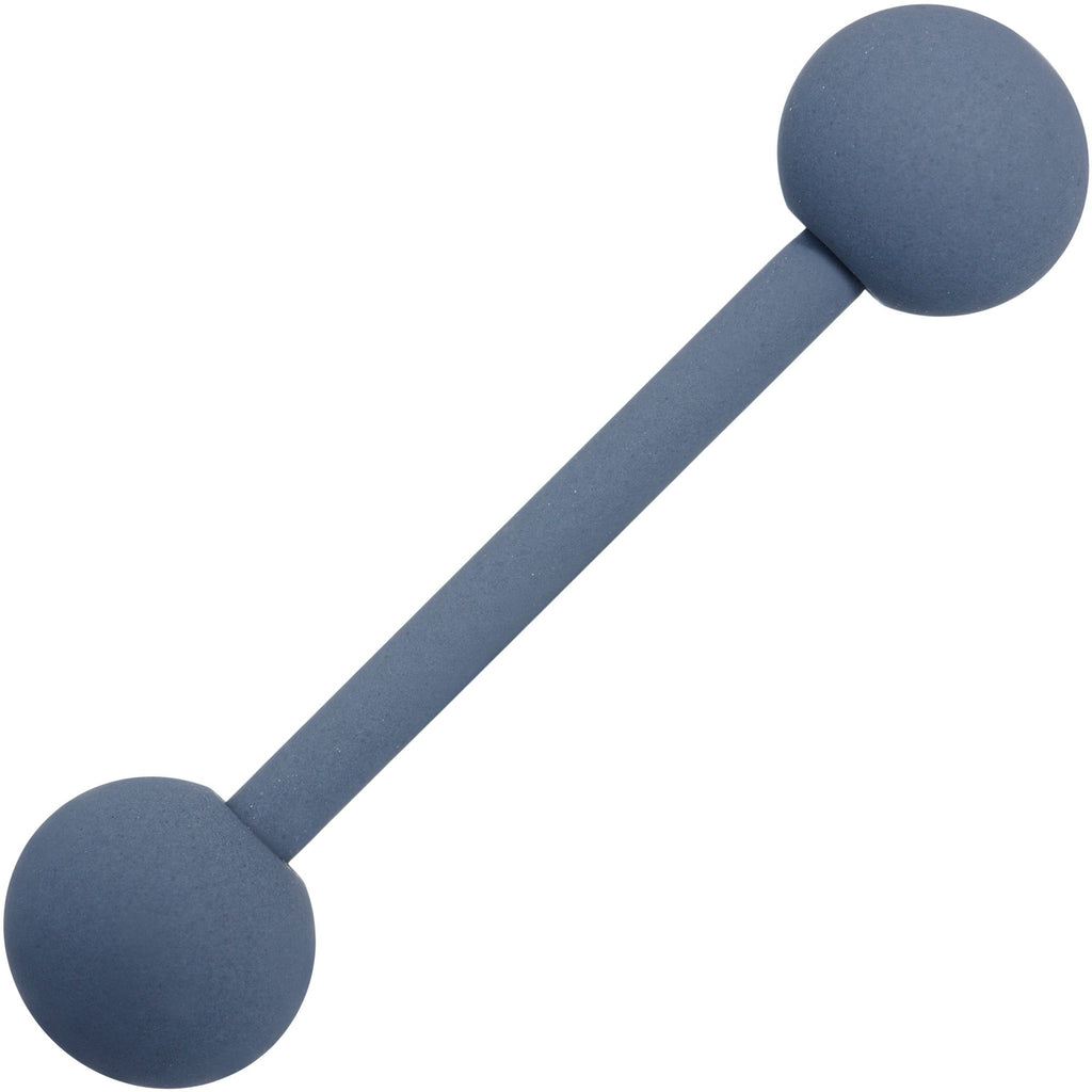 Gorgeous Grey Matte Barbell Tongue Ring 4mm Balls