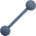 Gorgeous Grey Matte Barbell Tongue Ring 4mm Balls