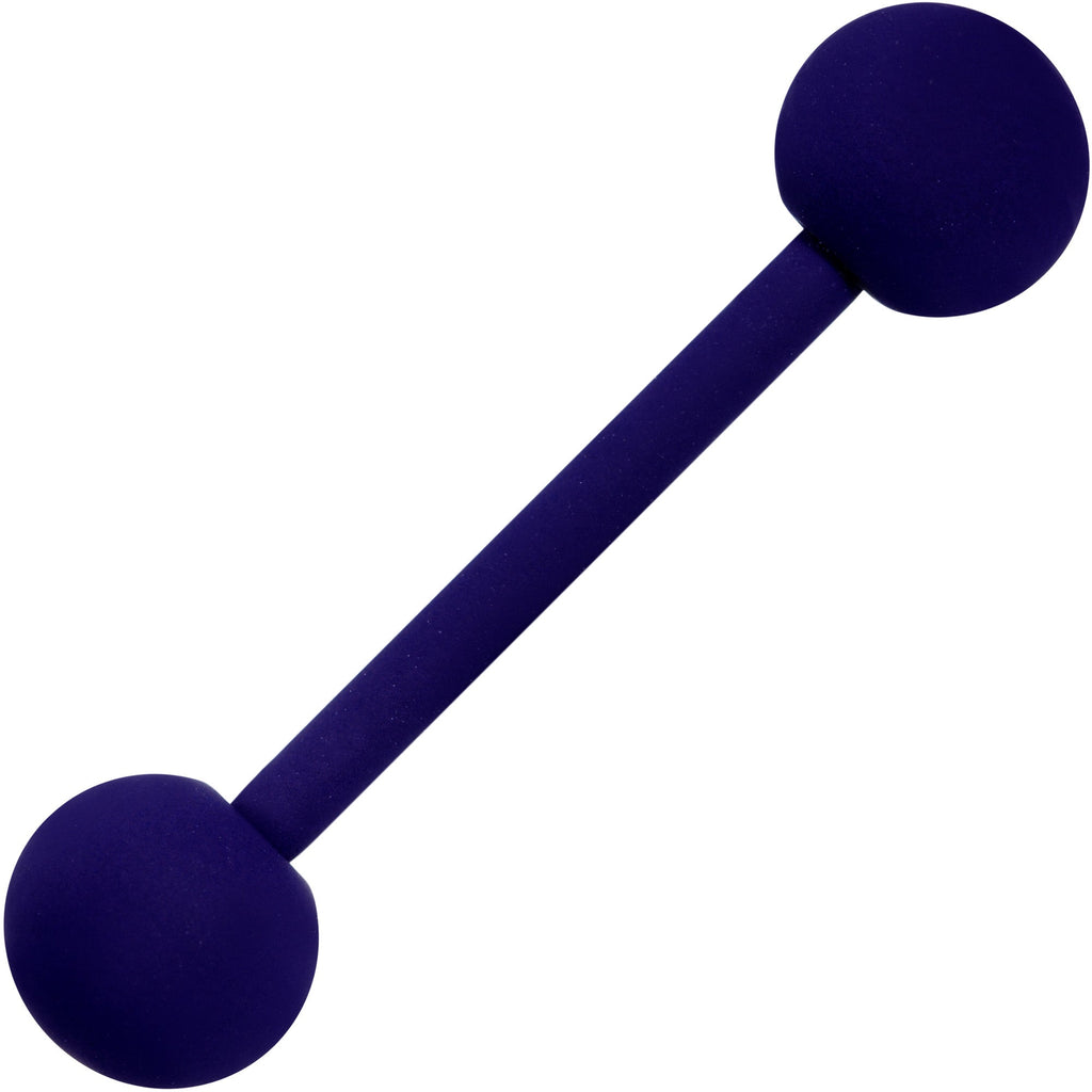 Nifty Navy Blue Matte Barbell Tongue Ring