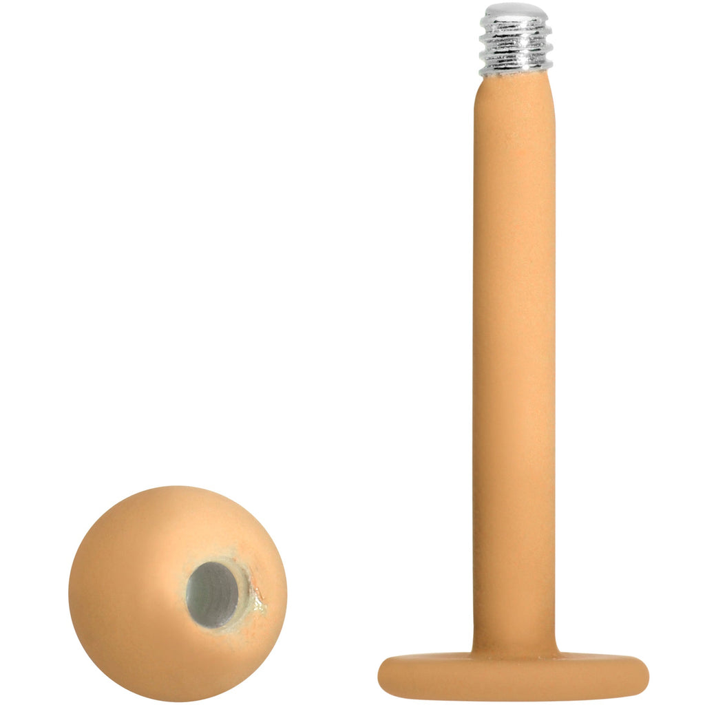 16G 5/16 Tan Acrylic Matte Labret Monroe Tragus