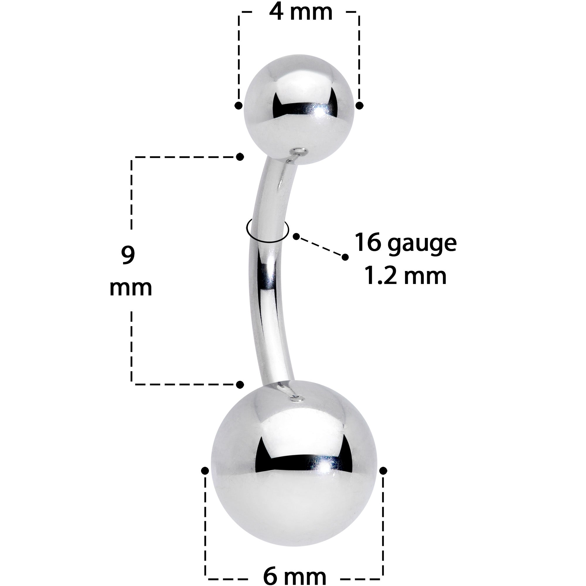 16G 5/16 Grade 23 Titanium Cartilage Curved Barbell