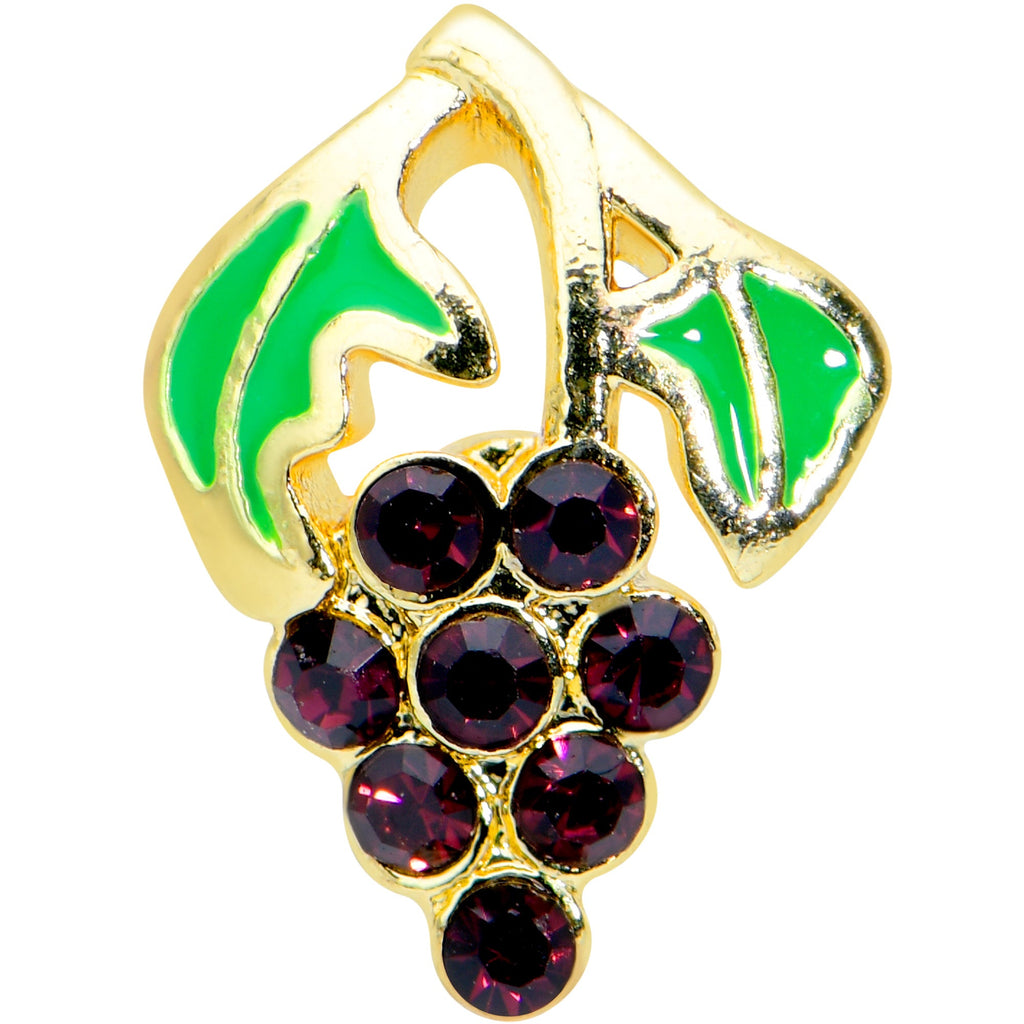 16G 5/16 Gold Tone Delicious Grapes Fruit Labret Monroe Tragus