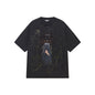 Orange Short-Sleeve T-Shirt With A Flying Saucer And Piglet Print