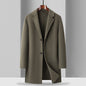 Men's Mid-Length Double-Faced Wool Coat