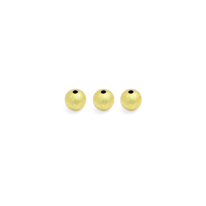 Matte Brushed Gold Round Ball Spacer beads, Sku#A199