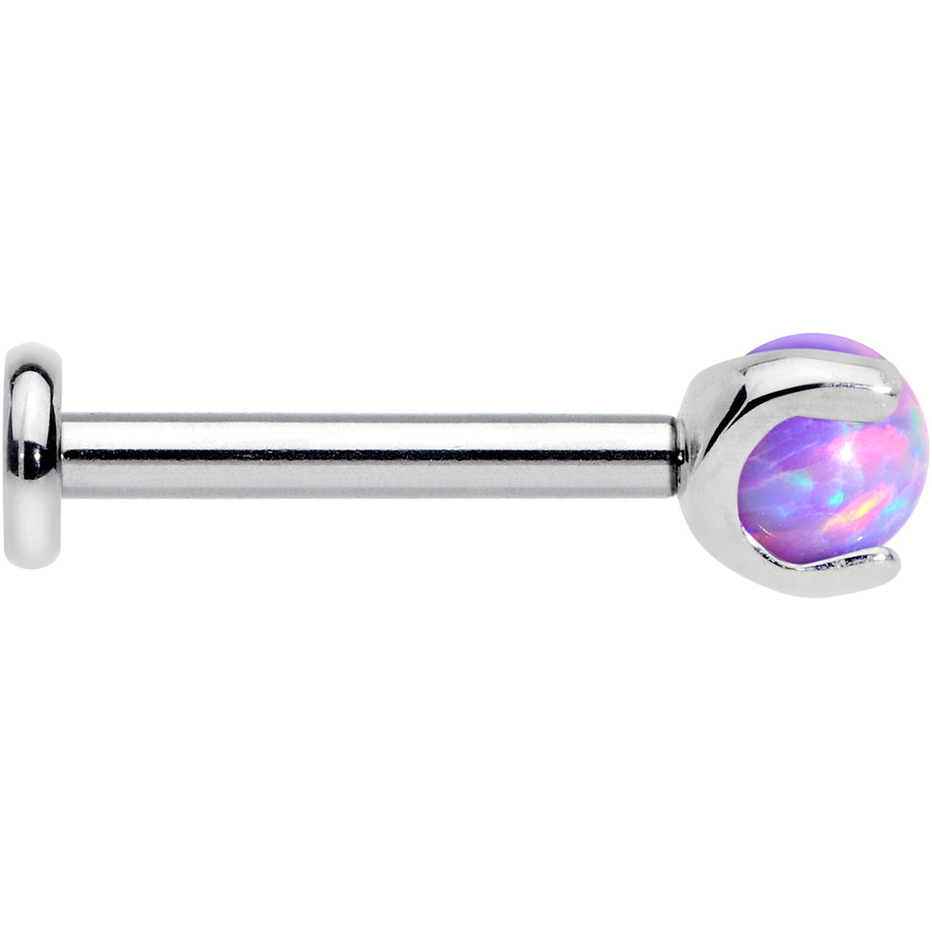 16G 5/16 Purple Synth Opal ASTM F-136 Implant Grade Titanium Internal Thread Labret