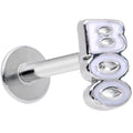 16G 5/16 White Boo Halloween Labret Monroe Tragus