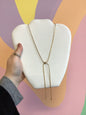 Elegant Adjustable Titanium Lariat Necklace