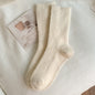 Autumn And Winter Solid Color Wool Socks
