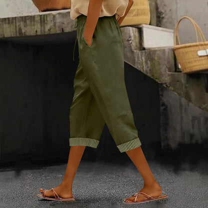 Summer New European And American Style Casual Cropped Pants