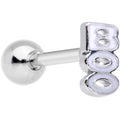 16G 1/4 White Boo Halloween Cartilage Tragus Earring