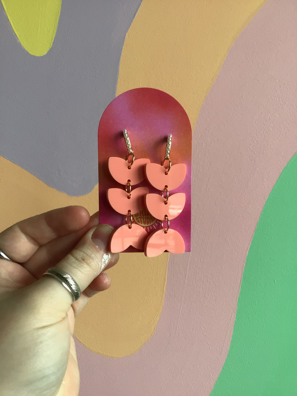 Spring Pastel Petal Earrings