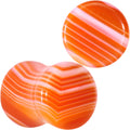 Natural Red Line Agate Stone Saddle Plug Set