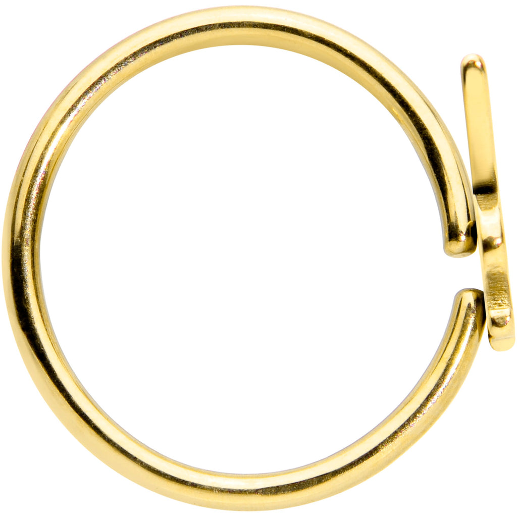 20G 5/16 Gold Tone Licensed Playboy Bunny Nose Hoop