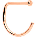 18G 3/8 Rose Gold Tone Implant Grade Titanium D Shape Nose Hoop