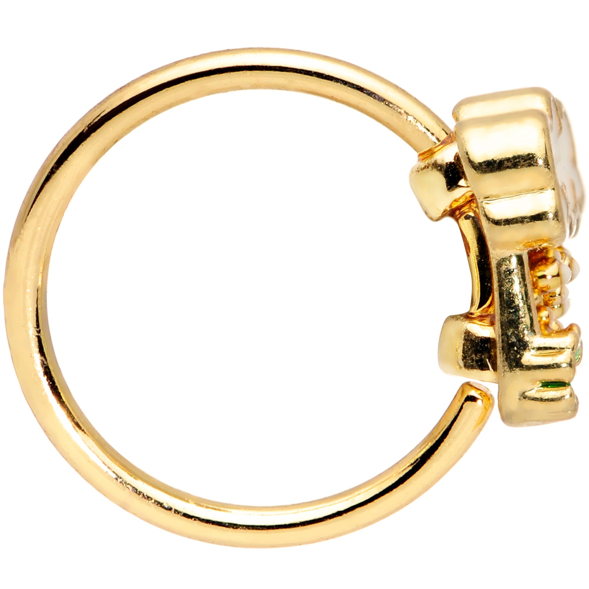 20G 5/16 Gold Tone Beer Mug St Patricks Day Nose Hoop