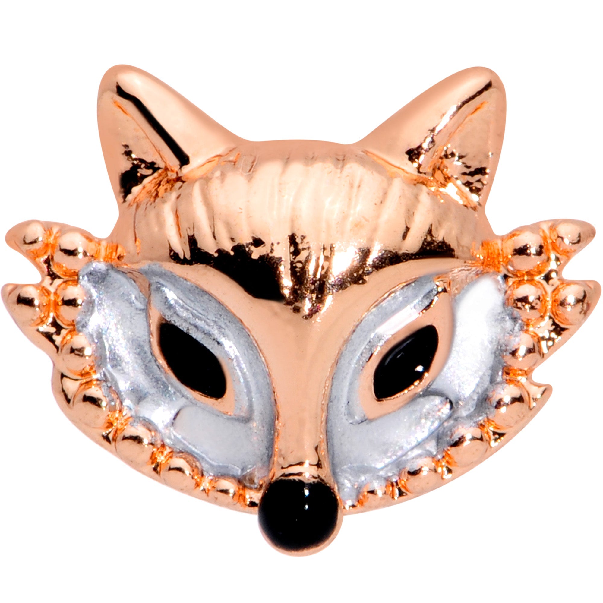 16G 1/4 Rose Gold Tone Fashion Fox Cartilage Tragus Earring