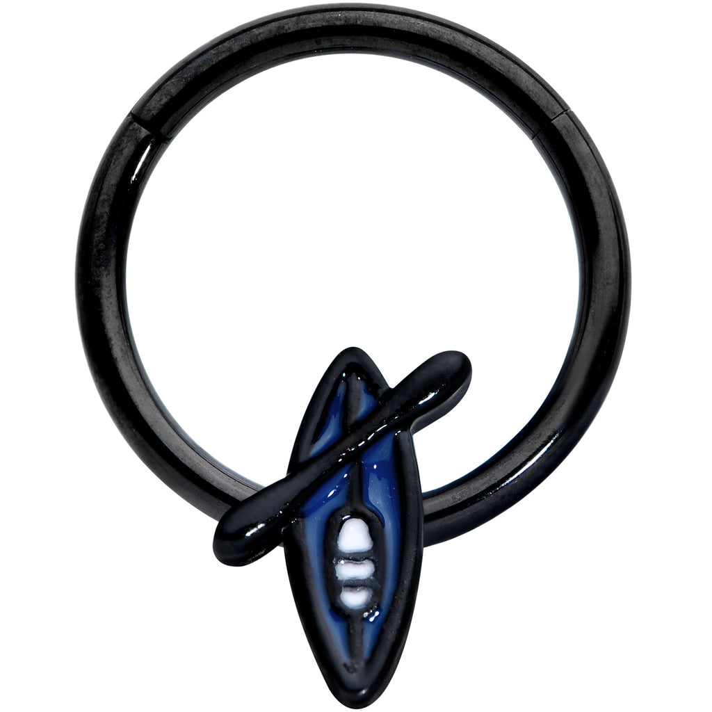 16G 3/8 Black Blue Summer Kayak Boat Hinged Segment Ring